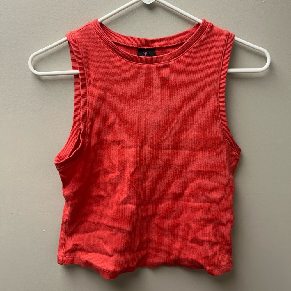 NOBO Pink Ribbed Tank Top